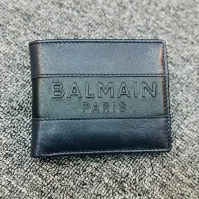 B A L M A I N BLACK LEATHER WALLET